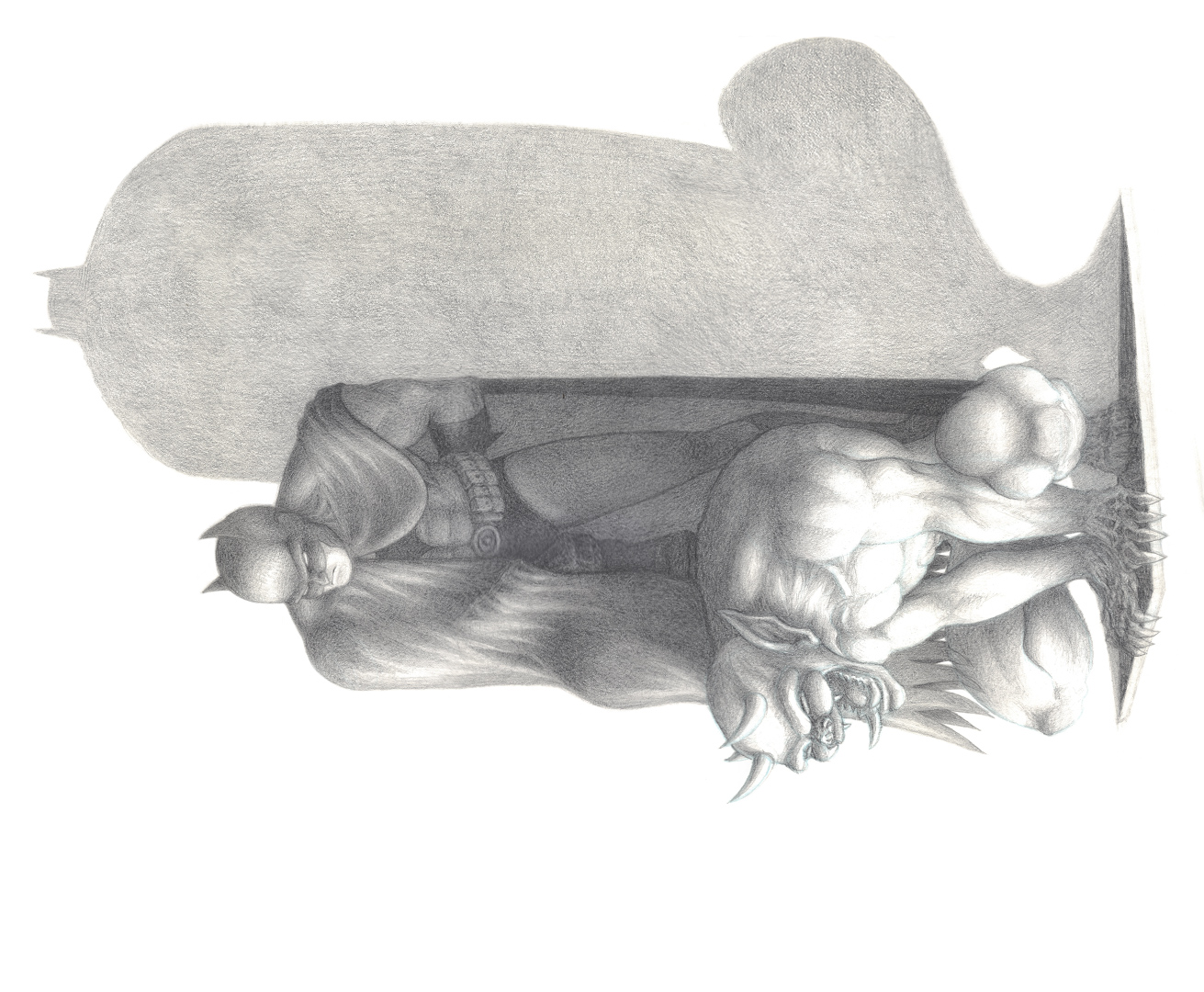 Batman on a Gargoyle width=