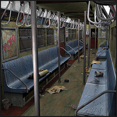 Empty Subway Car 3-D model